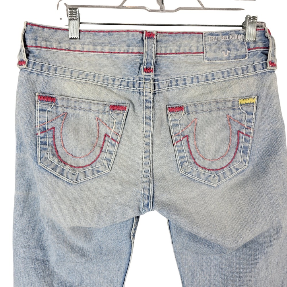 Vintage True Religion Audrey Slim Boyfriend Women 27 Distressed Jean Y2K McBling